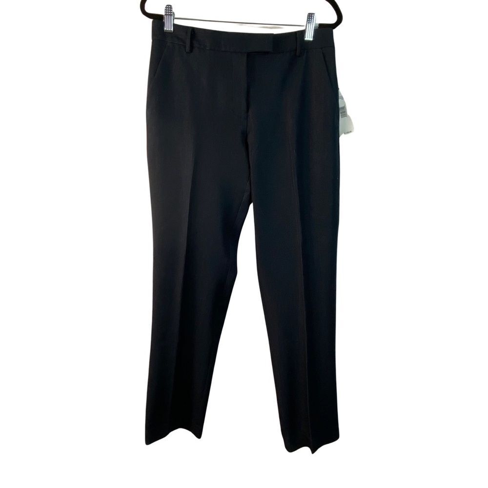 Tahari Sandra Navy Straight Leg Dress Pants Womens Size 6 NWT Stretch